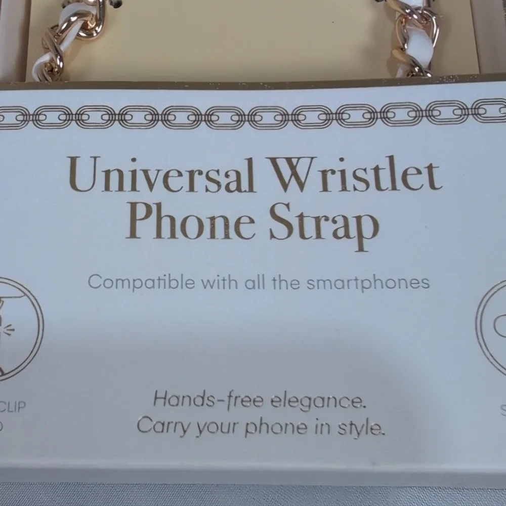 Artikl White & Gold Universal Wristlet Phone Strap